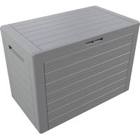 Garden storage box 190l plastic grey lockable lid