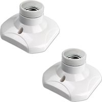 Ersandy – Douille de plafonnier E27 à vis – Support pour ampoule LED – Tension 230V – Matériau céramique et plastique ignifuge – Lot de 2