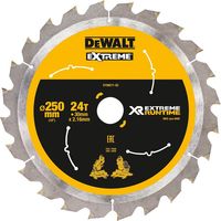 DeWALT - Hoja de sierra para madera 250x30 mm, 24 dientes DT99571