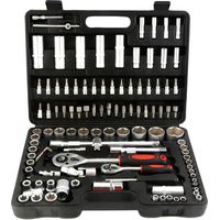 Coffret Kit Outils 108 pcs Kraft Müller Clé à Cliquet Douille Acier Vanadium Douilles, Mécanicien, Garagiste, Bricoleur