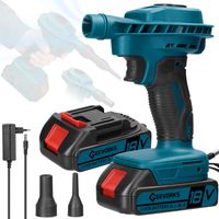 Souffleur électrique , Souffleur à Feuilles , Mini souffleur/souffleur à air comprimé, souffleur à poussière, souffleur à poussière, souffleur sans Fil, avec 2 X Batterie 1300mAh