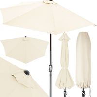 Kingsleeve Sombrilla Semicircular Balcón 2,7m Protección UV80+ Media Pantalla Acero Repele Agua Crema