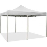 Gazebo Richiudibile Pieghevole 3 X 6 Bianco Ricoperto in Pvc Impermeabile