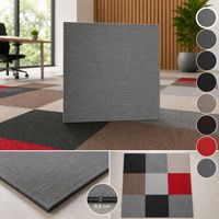 Moqueta Acústica Modular Beige 50x50 cm , Loseta Textil para Oficina , Pack 20 uds (5 m²) , Antideslizante y Sostenible