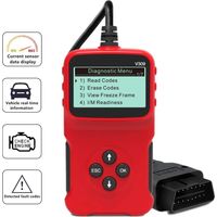 OBD2 Diagnosegerät Scanner, Universal Auto Diagnosegerät Fehlercode Leser Adapter V309 für alle OBDII Protokolle, Check Engine Light, I/M Bereitschaft Smog Check, HD LCD Display