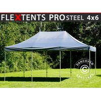 Tente pliante FleXtents PRO Steel 4x6m Gris