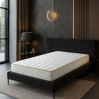 Materasso 90x200 x 21 cm + Cuscino Visco - Rigido - Aertech+ 35 Kg/m3 HR Alta Densità - - 5 Zone di Comfort