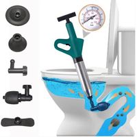Deboucheur WC Puissant, Deboucheur Toilette avec Quatre Ventouses Différentes, Très Respectueux de L'environnement, Pompe Deboucheur Canalisation Convient pour les Toilettes Salles
