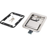 Serratura a leva per specchio in acciaio inox lucidato, resistente e completa di 2 chiavi, ideale per armadi elettrici, cassette degli attrezzi, camper e roulotte.