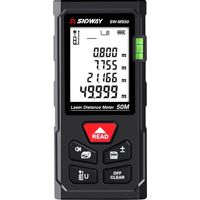 Laser Measurement Tool 165Ft, Digital Laser Distance Meter Bubble Levels, Handheld Laser Tape Measure 50M, High Accuracy Digital Tape Measure Backlit LCD, IP54, Area, Volume