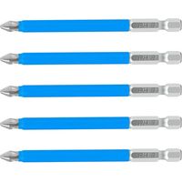 5pcs PH2 x 90mm Magnetic Screwdriver Bit Set, 1/4" Hex Shank Cross Head Drive Bit Slotted Screwdriver