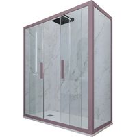 Cabine parois douche coulissante 90x160 Lavande Glam Duo