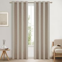 2 Pièces Rideaux Occultants Thermique Lin Naturel 140x200 CM Oeillets Pour Chambre Salon