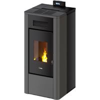 Stufa a pellet idro river 16 antracite ventilata wifi