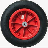 Werka Pro – Roue gonflable 13'' 330x85 – Alésage 10mm – Caoutchouc naturel – Compatible chariots et brouettes – Valve courbée