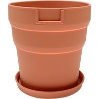 Pot de fleurs en silicone écologique, réutilisable pour bureau, anti-chute avec soucoupe, pliable