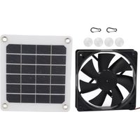 Solarventilator, 6V 10W IP65 wasserdichter, solarbetriebener Abluftventilator für den Außenbereich mit USB-Ladefunktion für Hühnerstall und Gewächshaus