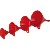 Lot de 4 entonnoirs UMETA en plastique durable et facile à nettoyer.
