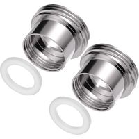 Adattatore per rubinetto - 2 pezzi, filettatura interna F16 su filettatura esterna M22 - Adattatore per aeratore per rubinetto, ideale per aeratori e lavelli (argento, F16-M22)