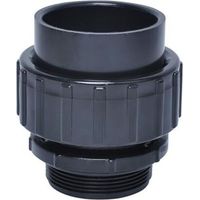 Raccord PVC pour pompe de piscine, 60 mm, coulissant, Noir