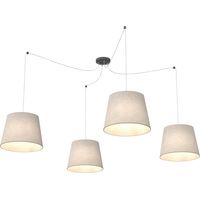 Suspension araignée beige minimaliste 4xE27 Ascot Emibig