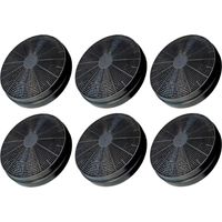 Trade-Shop Aktivkohlefilter für Klarstein 10030939 10031183, Bomann DU771.1G DU612IX DU613.1IX DU620G DU621G DU657 DU658 DU659 DU660IX DU667 - 6 Stück