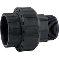 Gemischte Klebeverbindungshülse – Außengewinde, 3 Stück, PVC-Druck – 63 mm x 2 Zoll, IBIDE.
