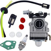Vergaser-Set für Freischneider (52 cm³, 49 cm³, 43 cm³) inklusive Dichtung, Schlauch, Zündkerze und Kraftstofffilter