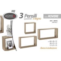 Set aus 3 Modulen in Eiche 60/38/17 cm