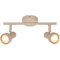 Briloner Deckenlampe Schwenkbar 27,5cm GU10 Fassung max. 9W 2-flammig Beige - Deckenstrahler Wohnzimmer Flur Küche Büro