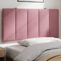 Coussin de tête de lit rose 100cm velours