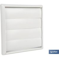 Grille de ventilation en ABS blanc avec lamelles orientables de Ø12 cm pour l'extraction d'air