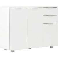 GBLY Sideboard Hochglanz-Weiß 107x35x80,5 cm