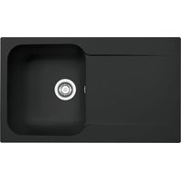 Évier Kite Fradeko 611-86 en Tectonite noir – Dimensions 860 x 500 x 190 mm – Pour sous-meuble 50 cm – Vidage manuel – Mepamsa