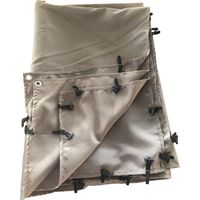 Happy Garden – Toile pour pergola murale 3 × 2,5m taupe – Polyester déperlant 180g/m² – Installation facile – Protection contre le vent et le soleil