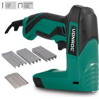 Vonroc – Agrafeuse électroportative 230V – Fixation pour tapis, films plastiques et plinthes – Poignée softgrip – SKU ET502AC