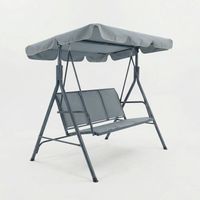 Columpio de jardín para 3 personas en acero con toldo