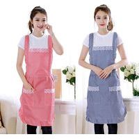Tablier de cuisine sans manches à double poche, imperméable et résistant à l'huile, pour le nettoyage ménager, pour hommes et femmes.-Crezuo