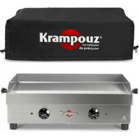 Housse de protection pour plancha inox Samba – Polyester enduit acrylique – Cordon de resserrage – Protection intempéries et saleté – Krampouz