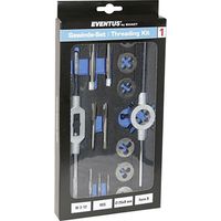 Eventus by Exact 70607 Kit de taraudage 16 pièces HSS métrique M3, M4, M5, M6, M8, M10, M12