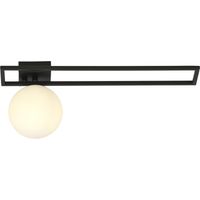 Plafoniera Emibig Imago nera/opalina 1xE14 dimmerabile 50cm