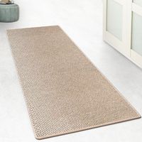 Teppich-Läufer auf Maß Kalkutta Sisaloptik Beige 200 x 400 cm