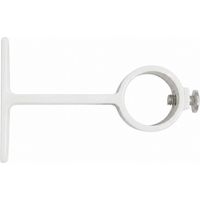 Weiße Halterung für Garderobenstange Durchmesser 16 mm, 2 Stück.