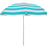 Marbueno Sombrilla Polyester Aluminio Con Funda Color Azul 220 cm Jardin Piscina y Playa
