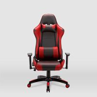 Silla gaming Regina tapizada en piel sintética negro/rojo, 126.5/133.5cm(alto) 70.5cm(ancho) 49.5cm(largo)