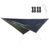 Bâche Anti-Pluie, Camping Bâche,Camping Tarp,Rain Tarp,Anti UV Contre la Pluie,Ripstop, Noir, 320x250cm