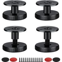 Patas ajustables para muebles CSPARKV de 27 a 40 mm, 4 piezas, 2 tipos de instalación (perforadas o autoadhesivas), con almohadilla antirayaduras, aptas para mesas y armarios.