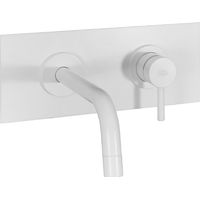 Unterputz-Waschtischbatterie mattweiß mit 178 mm Auslauf Paffoni Light Serie LIG105BO Messing - Opak Weiß