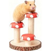Hamster Climbing Toys Wooden Stairs Small Animal Cage Accessories Enrichment Toys for Rat, Gerbil, Ferret, Chinchilla, Guinea Pig-Crezuo