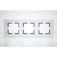 Plaque de finition métal alu 3 postes 84x230x10mm